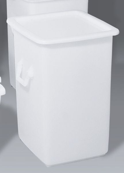 Kunststoff-Behälter,naturweiß, B430xT430xH720mm, Inhalt 125L, Niederdruck-Polyäthylen