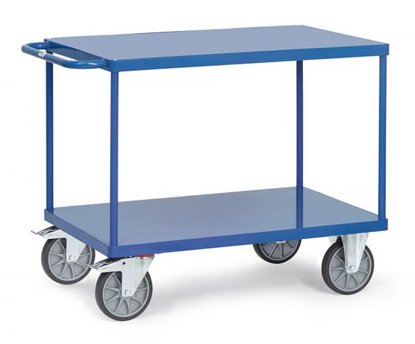 Tischwagen mit 2 Etagen mit Stahlblech-Plattformen