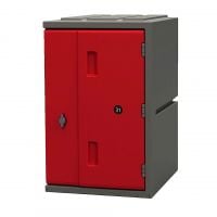 BLOXZ Kunststoff-Schließfach 610 Gehäuse grau / Tür rot
