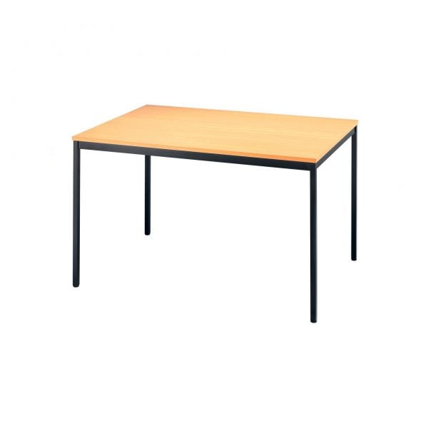 Hammerbacher Konferenztisch, Platte Buche, Gestell schwarz, 1200x800x720mm, Serie orga V