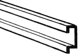 Meter Stahllaufschiene, für verschiebbare Überladebrücken, verzinkt, Wandstärke 8 mm