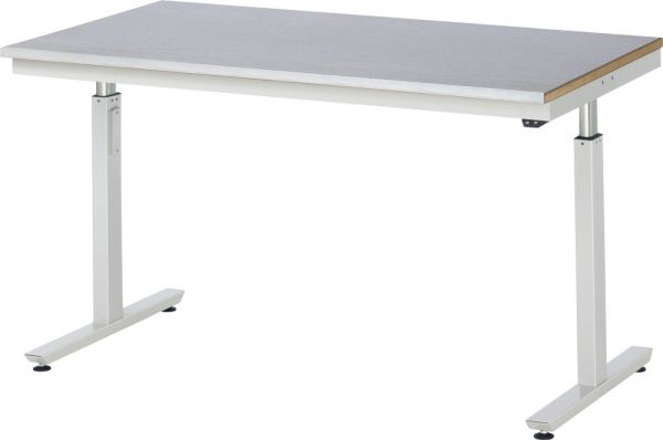 Werktisch mit Stahlblechbelag-Platte, Serie adlatus 300