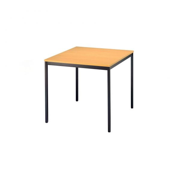 Hammerbacher Konferenztisch, Platte Buche, Gestell schwarz, 800x800x720mm, Serie orga V