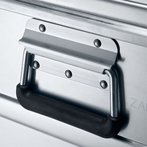 Comfort-Federfallgriff für Aluminium-Transportboxen Serie S und Mobil-Boxen