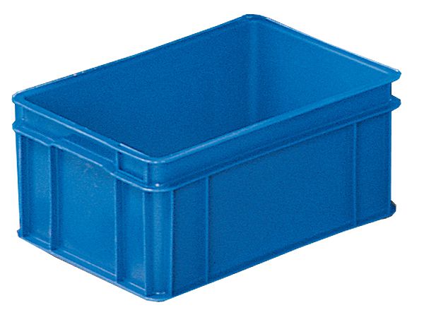 Stapelkasten Typ 3, Wände und Boden geschlossen, blau, 372x275x170mm, Inhalt 14 Liter