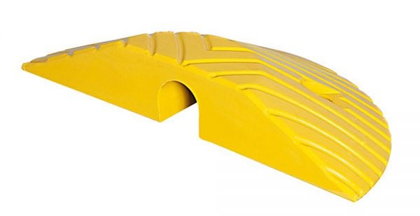 Fahrbahnschwellen-Abschlusselement gelb